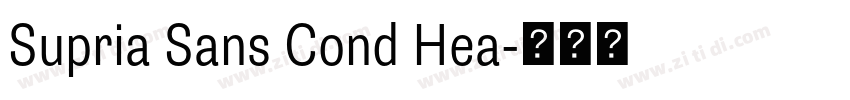 Supria Sans Cond Hea字体转换